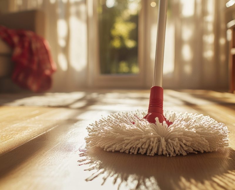 Mop on Wood Floor